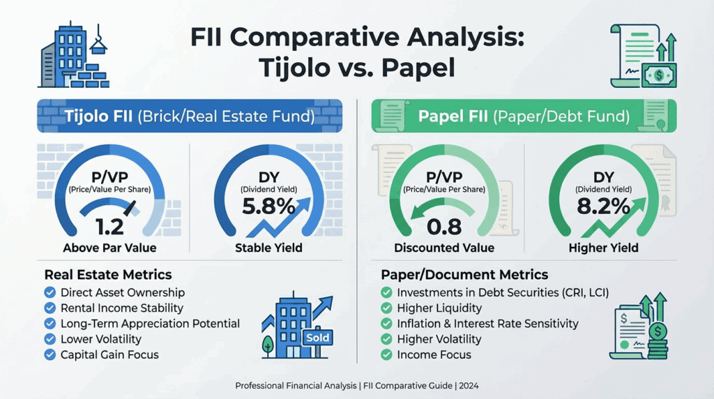 comparação de FIIs