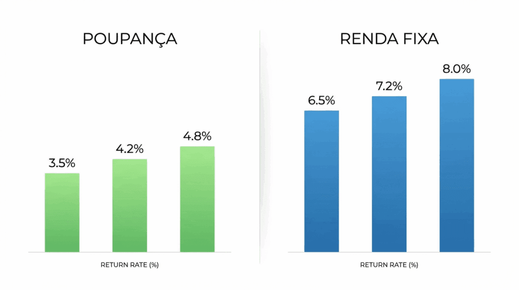 Comparação poupança X Renda Fixa