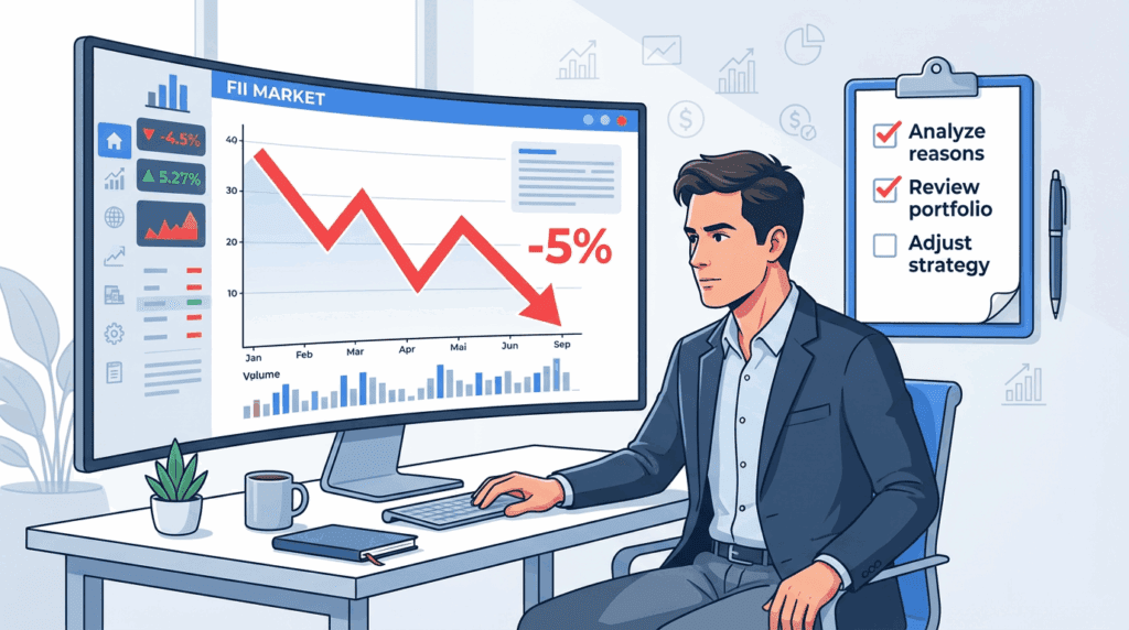 queda de FII com análise racional