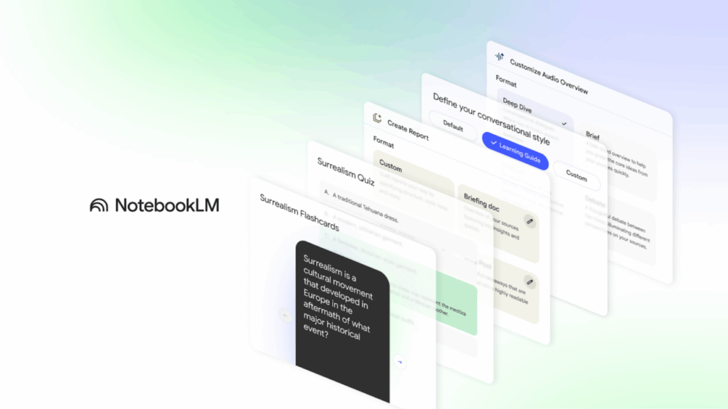 NotebookLM vasrias funções