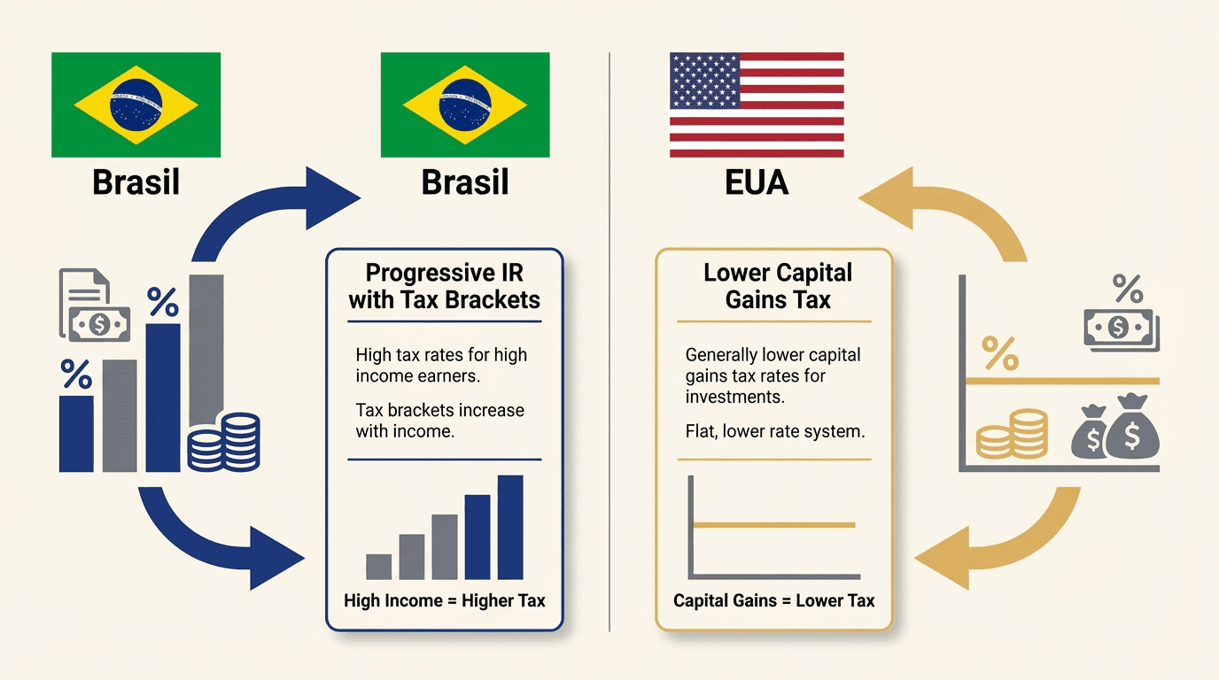 tributação Brasil X EUA