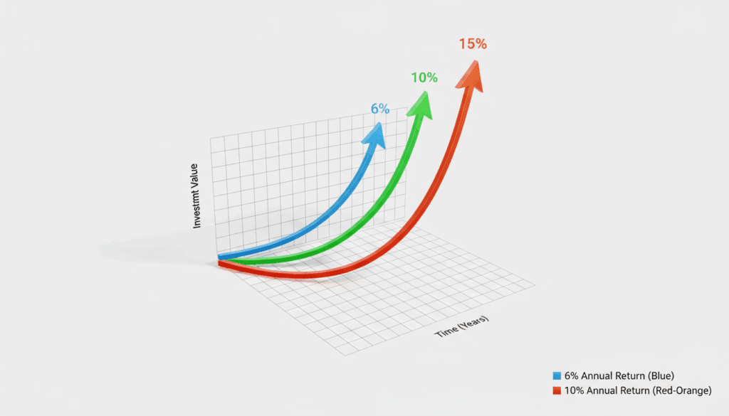 crescimento investimento juros compostos grafico