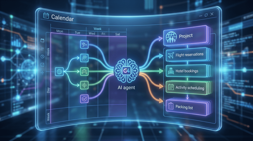 interface de agendamento de IA