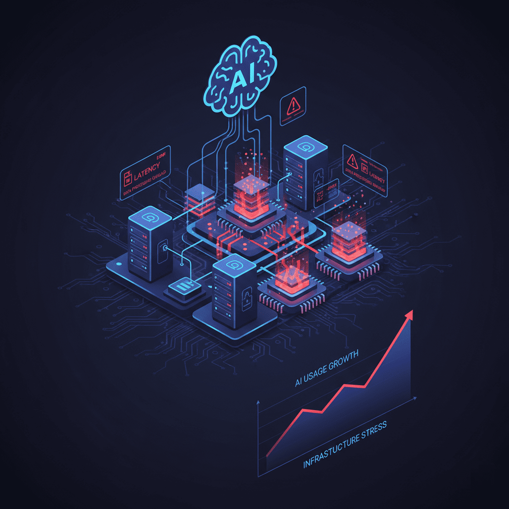impacto da IA na internet: visualização da preessão sobre a infraestrutura de servidores